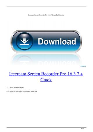 ice cream screen recorder download free crack
